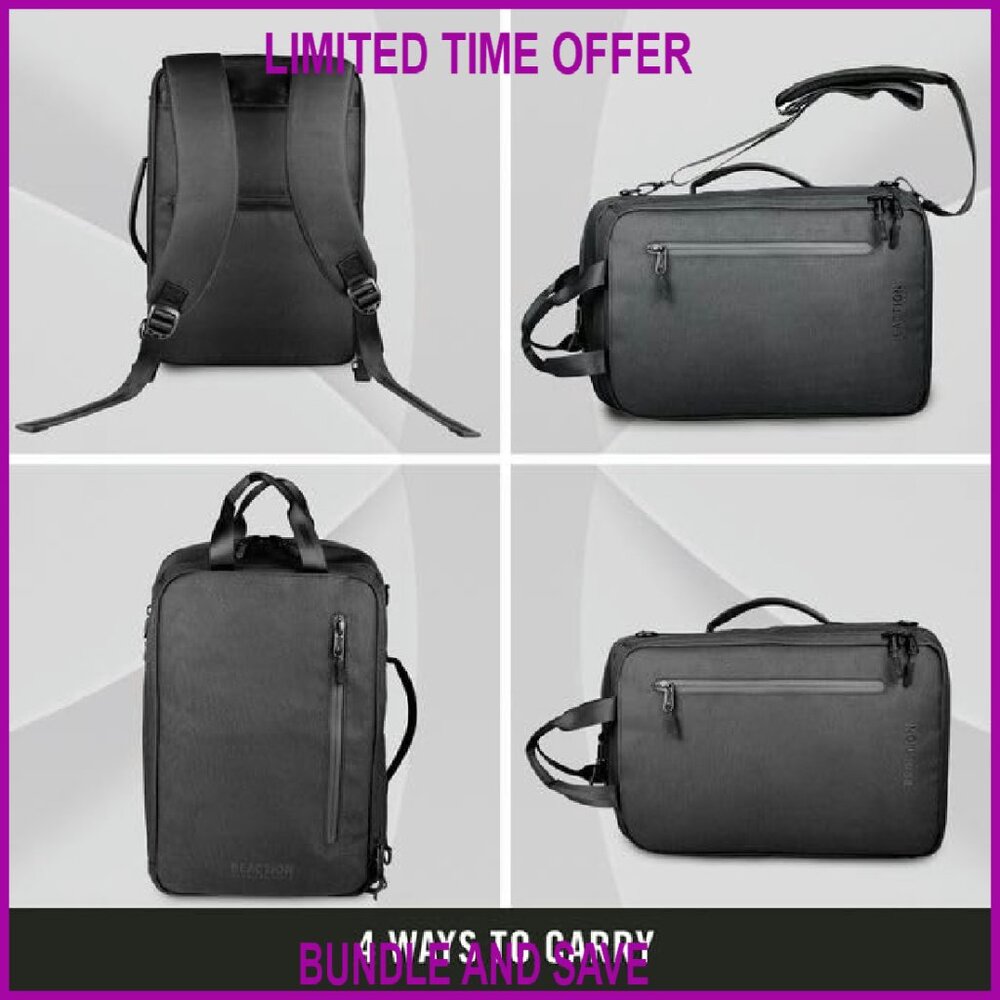 16" Polyester Tech Convertible Backpack Briefcase… - image 4